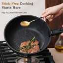 15Pcs Pots and Pans Set Non Stick, Cookware Sets with Detachable Handle, Nonstick RV Kitchen Cooking Tools Removable Handles, Oven Safe, Induction Fast, Stackable Induction Cookware,Black