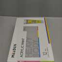 MEEDEN Heavy Body Acrylic Paint - Basic Satin Finish 12 x 60ml (2 oz) Color Paint Set for Adults - Rich Pigment Halloween Art Craft Paints for Fabric Rock Canvases Pumpkin Painting