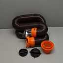 Camco RhinoFLEX 15' RV Sewer Hose Kit  Includes 4-in-1 Adapter, Clear Elbow, & Caps  Connects to 3 Slip & 3, 3 1/2, 4 NPT Threaded Sewer Connections (39770)