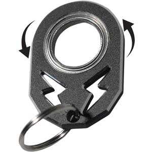 YIPUKIYI Keychain Spinner Fidget Ring Metal Key Chain Spinner Fidget Ring Type Toy for Man Women and Kids (Black)