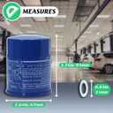 3PCS CMDOCK Oil Filter, Upgraded Version 15400-PLM-A02, with Washers
