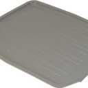 Kitchen Details Countertop Draining Tray | Dimensions: 18"x 15"x 1"| Designed for Stand Alone Dish Racks | Durable | Prevents Water Build Up | Grey, Large