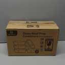 M MCIRCO [5-Pack,36 Oz] Glass Meal Prep Containers 2 Compartments Portion Control with Upgraded Snap Locking Lids Glass Food Storage Containers, Microwave, Oven, Freezer and Dishwasher (4.5 Cups) (Gray)