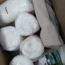 Outdoor Chair Cushions Set of 4, Waterproof Backrest and Deep Seat Cushion Set for Patio Furniture, Outdoor Sofa Replacement Cushions with Removable Cover, 24 x 24 Inch, Cream