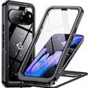 Temdan for Google Pixel 9 Pro XL Case Waterproof, Built-in Lens & Screen Protector[Full Body Shockproof][Military Dropproof] [Dustproof][IP68 Underwater] for Pixel 9 Pro XL 6.8-Black/Clear