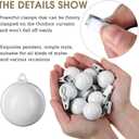 Shimeyao 24 Pack 3.6 oz Outdoor Curtain Weights Heavy Duty Waterproof Drapery Steel Clips Down Curtain for Home Decor, Shower, Outside, Table Weights to Stop Heavy Wind (White)
