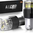 1157 LED Bulb, Brake Light, Reverse Backup Tail, Compatible with 2057 2357 7528 BAY15D P21/5W, 600% Brighter 2400LM 6500K Xenon White, Canbus Error-Free, 2PCS