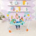 Bright Starts Disney Stitch Little Ohana Baby Activity Jumper with Interactive Toys, Lights & Music with Stitch, Angel & Scrump, 6-12 Months (Blue)