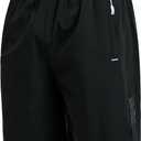 Men's Athletic Running Shorts, Quick Dry 7" Lightweight Workout Shorts for Sports, Gym, Basketball and Hiking (Black), 2XL