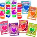 Shemira Happy Valentine's Day Kit, 30 Valentine's Day Cards and 30 Heart Shaped Slime