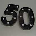 50th Birthday Decorations for Her Him, Decorative LED Light up Numbers for 50th Birthday Party, Glitter Black Marquee Number for for 50 Wedding Anniversary