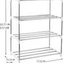 4-Tier Stackable Small Shoe Rack, Lightweight Shoe Shelf Storage Organizer for Entryway, Hallway and Closet(White)