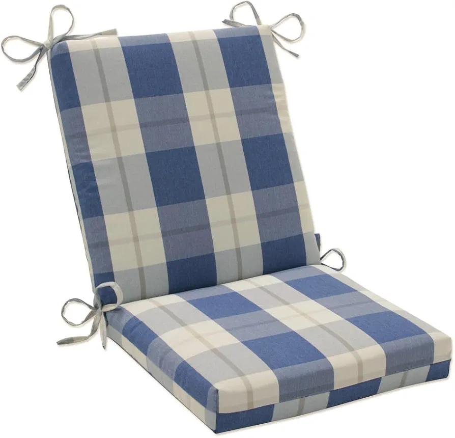 Pillow Perfect Seat Cushion, 36.5 X 18 X 3, Blue