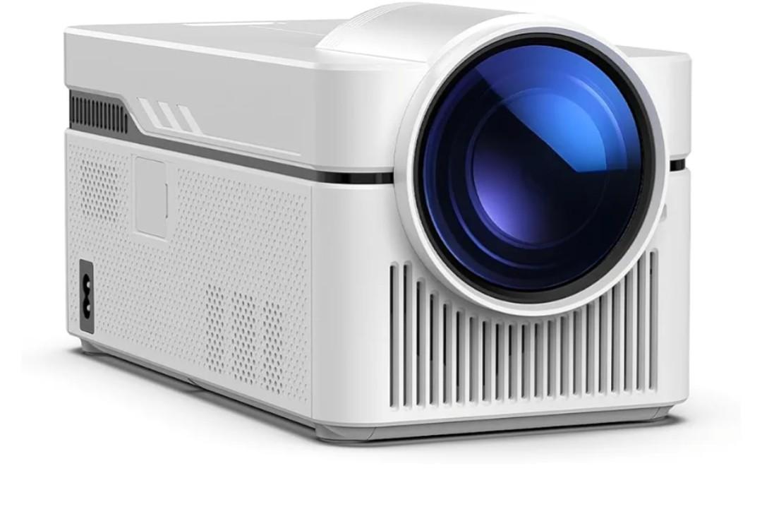 Short Throw Projector with 4k Support, Builtin Android 13, Smart Projector with Wifi and Bluetooth , Electric Focus, 2 x 8W Stereo Speakers for Bedroom and Outdoor Use HY450NTV