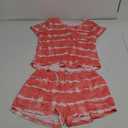 Ekouaer Women's Pajamas Sets Short Sleeve Lounge Sets Sleepwear Casual Two Piece Pjs With Pockets L, Wave