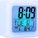 Alarm Clock with 7 Color Changing Night Light, Digital Kid Alarm Clocks with Snooze, Wake Up Digital Clock for Room Decor, Temperature, Gift for Girls Boys, Back to School Gifts