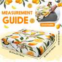 SmoothNovelty 8 Pcs Lemon Printed Couch Cover Stretch Floral Sofa Cushion Bohemian Printed Washable Cushion Covers with Elastic for Furniture Chair Bottom