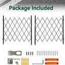 Double Folding Security Gate with Lockable Scissor Design and 360 Swivel Casters Outdoor Barricade for Entry Security, Garage, Warehouse, and Pool Areas (150Wx75 H)