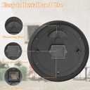 12 Inch Indoor/Outdoor Waterproof Wall Clock with Thermometer & Humidity, Silent Non-ticking Quartz Clock for Courtyard Kitichen Living Room Bathroom Balcony Greenhouse Garden Pool Patio (brown)