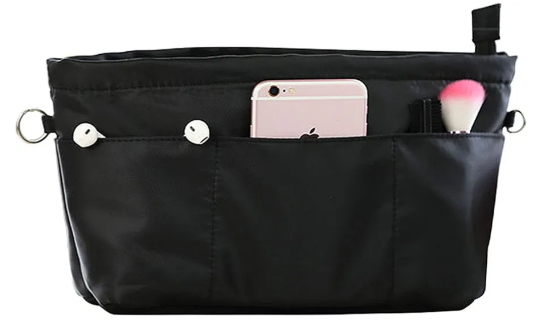 Lckaey Purse organizer insert for neverfull handbag is compatible with more similar brands of tote bag-nylon organizer 3055black-XS