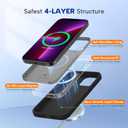 Miracase Magnetic for iPhone 13 Pro Max Case, [Soft Anti-Scratch Microfiber Lining], Compatible with MagSafe, Liquid Silicone Shockproof Drop Protection Phone Case for 13 Pro Max, Black