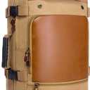 KAKA Wear-Resistant Durable Backpack,Duffle Bag Travel Carry On Backpack, Khaki, Large 