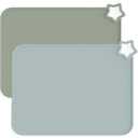 Moonkie Silicone Placemats for Baby & Kid, Stain-Proof Non-Slip Toddler Food Mats Eating Table Mat with 2 Packs Dark Grey/Light Grey