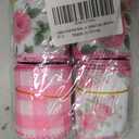 4 Rolls Pink Floral Wired Ribbon Set - 2.5 Inch Wide, 20 Yards Total – Rose Patterned Pink and White Vintage Satin Ribbon for Crafts, Spring, and Floral Decor