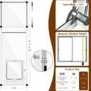 Vertical Cat Door for Window,41"-62" Adjustable Height,1-Min Install | 4 Locking Modes,Aluminum Frame,HD Glass,Magnetic Closure,Weatherproof Pet Door Window Insert for Cats