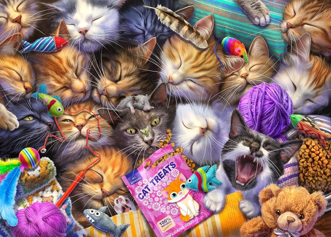 Buffalo Games - Jeff Haynie - Cat Nap - 750 Piece Jigsaw Puzzle for Adults - Challenging Puzzle Perfect for Game Nights - Finished Size is 24.00 x 18.00