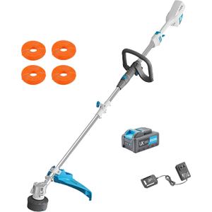 RB 17" Cordless String Trimmer, 40V Battery Powered Weed Wacker with Bump Feed, .095" Heavy Duty Line, 2-in-1 Trimmer and Edger, 2 Speed, Low Vibration, Includes 2.0Ah Battery & Charger