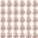 BESPORTBLE Star Sequin Glass Ball Charm: 40Pcs Colorful Glass Ball Pendants with Sparkling Sequin Filled Beads for DIY Jewelry Making - Perfect for Earrings, Necklace Pendants & Craft Projects