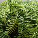 2Pcs Fake Hanging Ferns, Artificial Ferns Hanging Baskets, Fake Hanging Plants UV Resistant Outdoor Faux Plants for Front Porch Patio Garden Décor, No Assembly Required