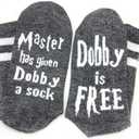 7 x Dobby Socks, Dobby Is Free Knitted Words Unisex Combed Cotton Novelty Socks 1pack