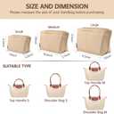 OPPOSHE Purse Organizer Insert for Longchamp Le Pliage, Premium Felt Long Champ Bag Handbag Women, Tote Organizer Insert with 9 Compartments (Medium, Beige)