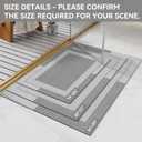 YDKGL Non Slip Bath Mat, Rubber Backing Ultra Thin Bathroom Rugs Fit Under Door Quick Dry Super Absorbent Washable Bath Rug Shower Mat for Bathroom Floor Bathtub Shower Sink, Easy Care Gray 24"x 35"