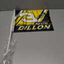 Rico Industries NASCAR Racing Austin Dillon Double Sided Car Flag - 16" x 19" - Strong Pole that Hooks Onto Car/Truck/Automobile