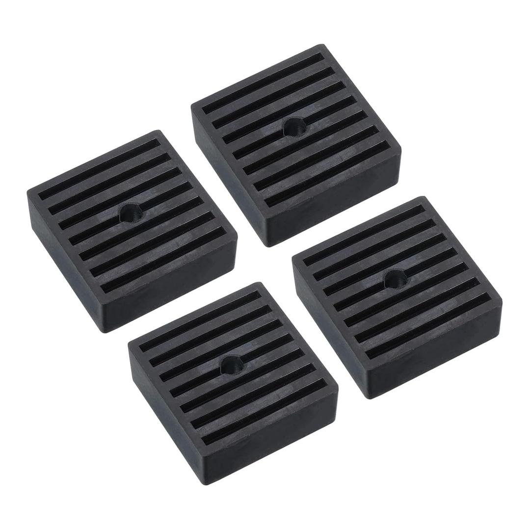 PATIKIL Rubber Anti-Vibration Pads, 4 Pcs Vibration Isolation Mats with Hole 3" x 3" x 1.2" for HVAC, Air Conditioner, Air Compressor, Washer, Dryer, Black PATIKIL Rubber Anti-Vibration Pads, 4 Pcs Vibration Isolation Mats with Hole 3" x 3" x 1.2" for HVAC, Air Conditioner, Air Compressor, Washer, Dryer, Black