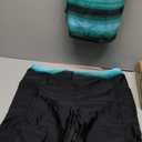 Plus Size Tankini with Shorts - Women Two Piece Bathing Suit Top Tummy Control Swimwear Bottom with Pockets (Green Stripe) 20W