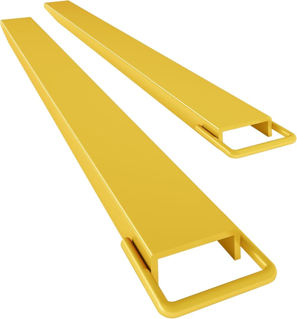 Forklift Extensions, Pallet Forklift Extensions 4.5 Inch Width, Heavy Duty Steel Pallet Fork Extensions, 1 Pair Forklift Extensions for Forklift Lift Truck Forklift Loaders