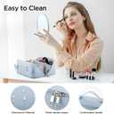 GAGAKU Large Travel Makeup Bag for Women Waterproof - Cosmetic Toiletry Organizer, Makeup Pouch for Girls - Color Blue