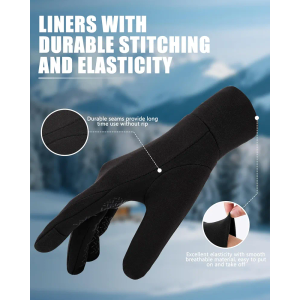 Aegend Lightweight Running Gloves Warm Gloves Mittens Liners Women Men Touch Screen Gloves Cycling Bike Sports Compression Gloves for Winter Early Spring Or Fall, 6 Colors, 3 Sizes Small