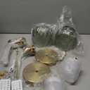 Vintage Battery Powered Cordless Wall Sconce Set of 2, Battery Wall Sconce with Green Glass Lampshade, Rechargeable Battery Powered Wall Lights with Remote Control for Bedside Bedroom Doorway