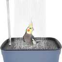 Automatic Bird Bath for Cage Indoor Parrot Bath with Shower Water Circulated Controller Bird Cage Accessory for Parakeets Cockatiel African Grey Lovebird