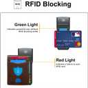 Wallet for Samsung Galaxy SmartTag & SmartTag+ Plus, Money Clip Version, RFID Blocking Genuine Leather Bifold Wallet with Gift Box (Not Include Tracker) (Brown)