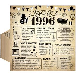 3 x 30th Birthday Decorations for Him Her, Vintage 50PCS Back in 1996 30th Party Napkins Decor, Disposable Cheers to 30 Years Napkins Supplies