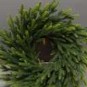 Christmas Wreath Decorations - 24 Inch Norfolk Pine Wreath with Vintage Charm Cow Bell, Christmas Wreaths for Front Door, Christmas Door Wreath for Outdoor Indoor Wall Windows Christmas Decor (1 Pack)
