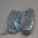 Vvinca Kids-Goggles with Nose Cover, Diving Mask Elastic Fabric Strap Anti Fog Anti Shattered Lens for Kids Swim Goggles 3-14 (02-sea Green & Blue)