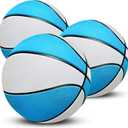 TNELTUEB Mini Basketball Replacement 8.5 Inch Pool Basketballs Ball Hoop Indoor Outdoor Toy, Fits All Standard Swimming Pool Basketball Hoop Pool Game Toy Water Games (3 Pack(8.5 Inch) Blue&White)