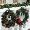 Zhengmy 30 Pcs 24 Inch Christmas Garland Ties with Tassels Decorative Twist Tie for Banister Reusable Flexible Twist Tie for Garland Fireplace Staircase Banister Home Xmas Holiday Decorations (Green)